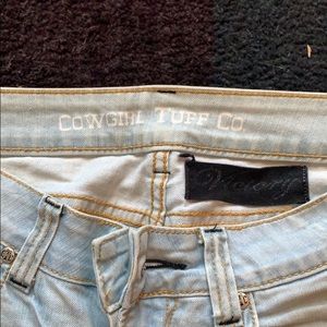 White wash/distressed Cowgirl Tuff Jeans